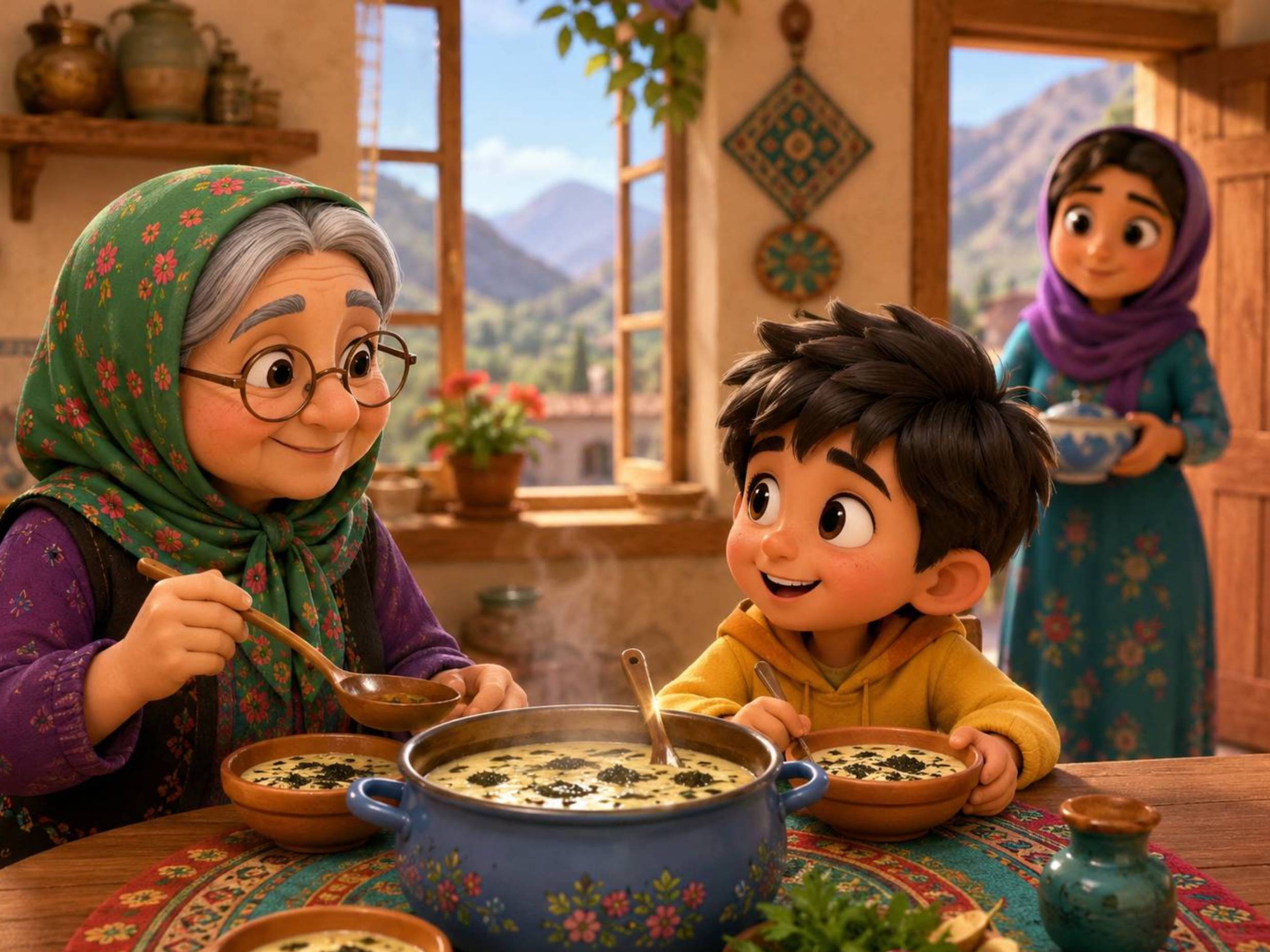 داستان ضرب المثل آشِ کشکِ خاله؛ بخوری پاته، نخوری پاته!